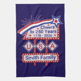 Personlig USA 250 – Patriotisk Retro-Markis Kökshandduk