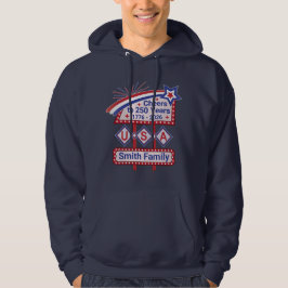 Personlig USA 250 – Patriotisk Retro Marquee Hoodie