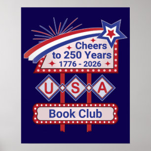 Personlig USA 250 – Patriotisk Retro Marquee Poster