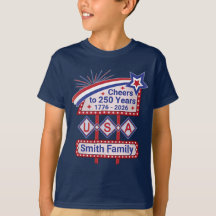 Personlig USA 250 – Patriotisk Retro Marquee