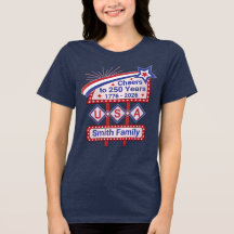 Personlig USA 250 – Patriotisk Retro Marquee