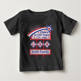 Personlig USA 250 – Patriotisk Retro Marquee T Shirt