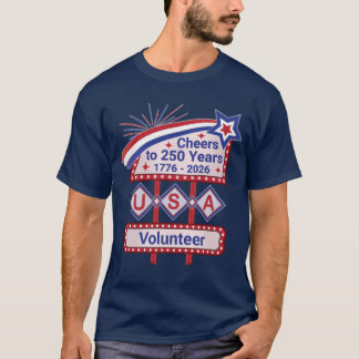 Personlig USA 250–Patriotisk Retro Marquee T Shirt
