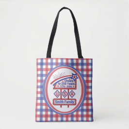 Personlig USA 250 – Patriotisk Retro Marquee Tygkasse
