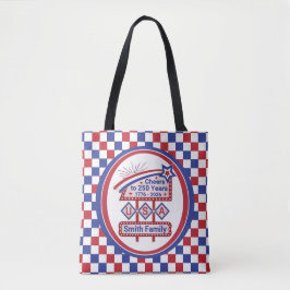 Personlig USA 250 – Patriotisk Retro Marquee Tygkasse