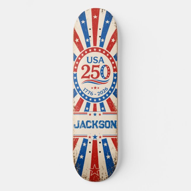 Personlig USA America 250 Skateboard (Framsida)