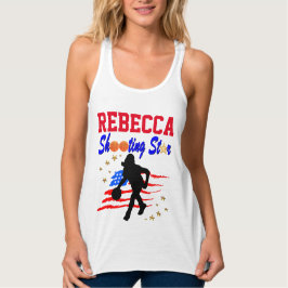 PERSONLIG USA BASKETBALL GIRL TANKTOP LINNE MED RACERBACK