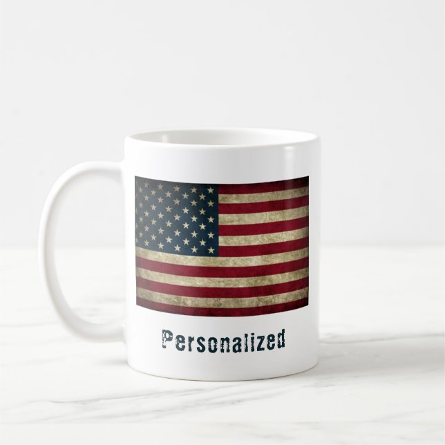 Personlig USA flagga-kaffe Mugg (Vänster)