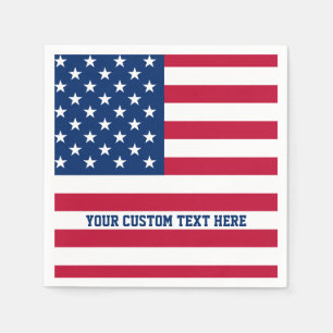 Personlig USA flagga Stars och stripes Pappersservett