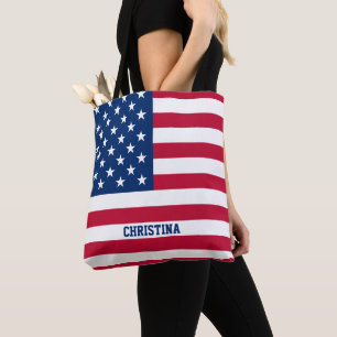 Personlig USA flagga Stars och stripes Tygkasse