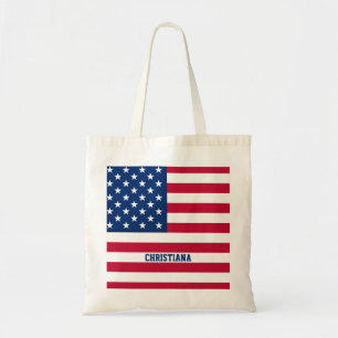 Personlig USA flagga Stars och stripes Tygkasse