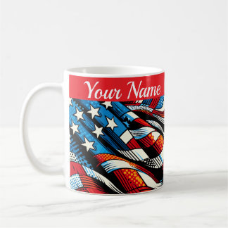 Personlig USA-flaggamugg Kaffemugg