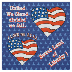 Personlig USA Patriotic Design Tyg