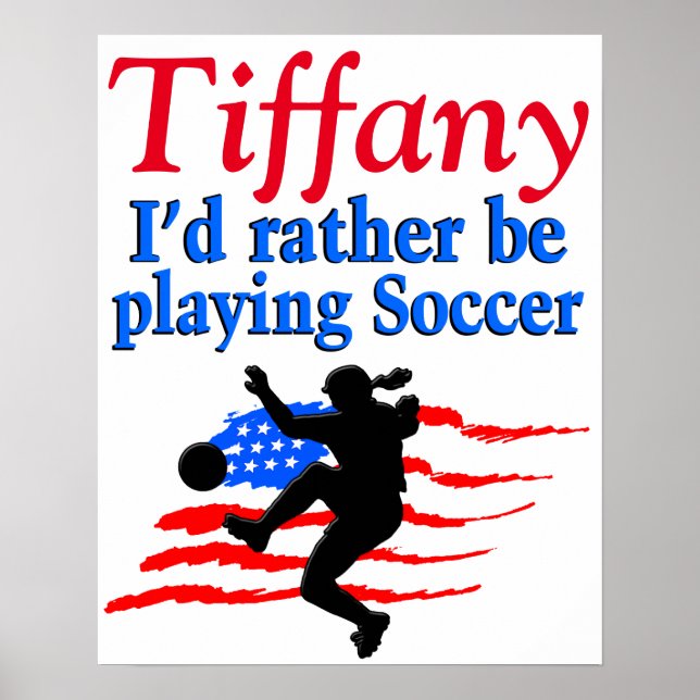 PERSONLIG USA SOCCER PLAYER POSTER (Framsidan)