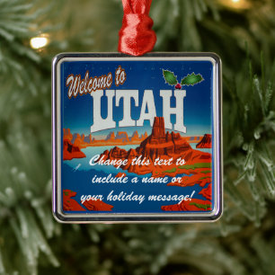 Personlig Utah UT Julgransprydnad Metall