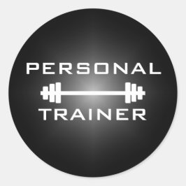 Personlig utbildare eller Fitness Center-etikett Runt Klistermärke