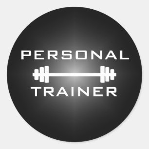 Personlig utbildare eller Fitness Center-etikett Runt Klistermärke