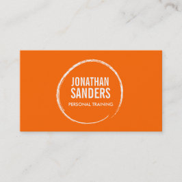 PERSONLIG UTBILDNINGSSKETCH-LOGOTYP på Orange Visitkort