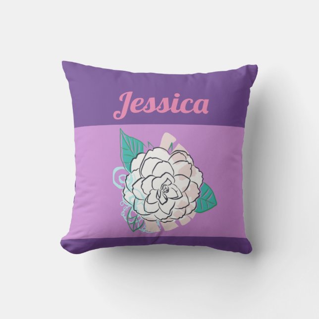 Personlig utbytbar Namn Dekorativ kudde (Framsida)