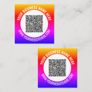 Personlig utforma ditt eget QR-Affärskort Fyrkantigt Visitkort