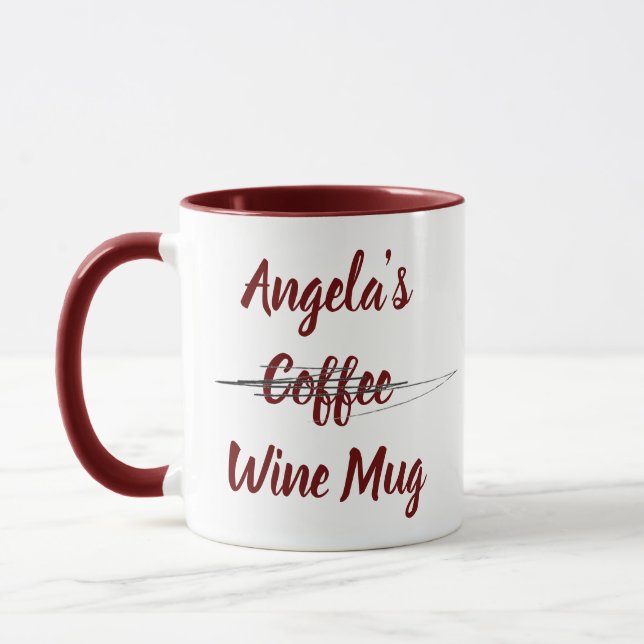Personlig utskriven kaffe Vin Mugg (Vänster)