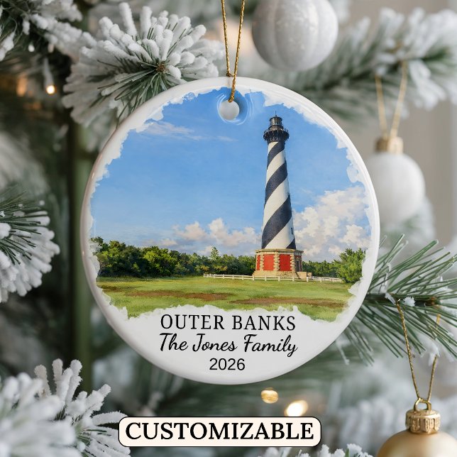 Personlig utsmyckning från Outer Banks, North Caro Julgransprydnad Keramik (Skapare uppladdad)