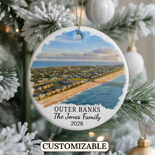 Personlig utsmyckning från Outer Banks, North Caro Julgransprydnad Keramik