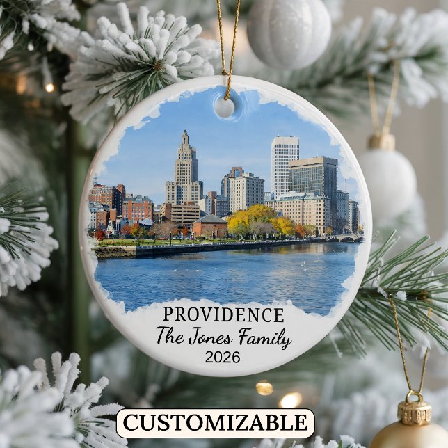 Personlig utsmyckning från Providence, Rhode Islan Julgransprydnad Keramik (Skapare uppladdad)