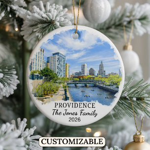 Personlig utsmyckning från Providence, Rhode Islan Julgransprydnad Keramik