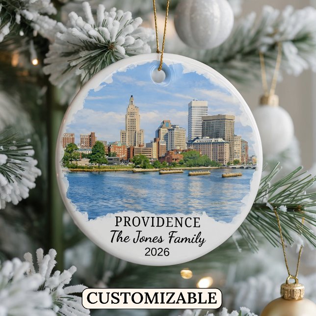 Personlig utsmyckning från Providence, Rhode Islan Julgransprydnad Keramik (Skapare uppladdad)