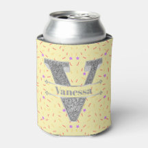 Personlig V Inledande Silver Monogram ditt namn