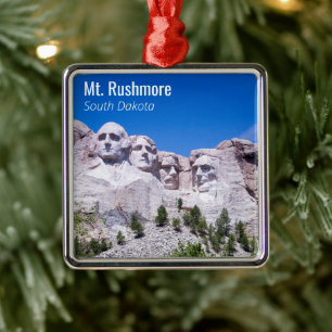 Personlig Vacation Photo Mt. Rushmore Julgransprydnad Metall