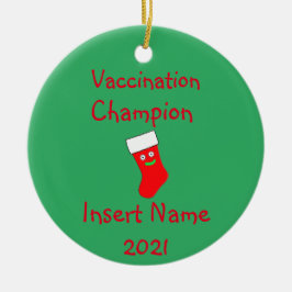 Personlig Vaccination Ceramic Ornament