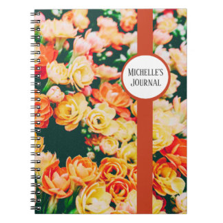 Personlig - vacker Blommigt Journal / bärbar dator Anteckningsbok