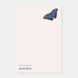 Personlig Vacker Blue Morpho Butterfly Post-it Block