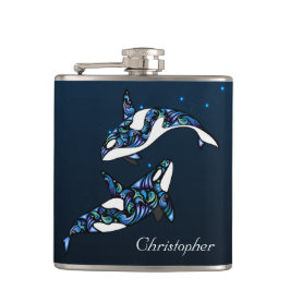 Personlig Vacker Orca Whales Beach Wedding Fickplunta
