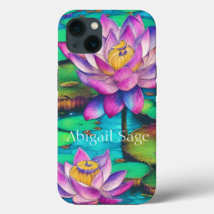 Personlig Vacker Rosa Lotus Flower Scene