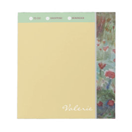 Personlig Vackert Meadow Shopping List Anteckningsblock