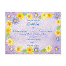 Personlig vackra färgade daisy bröllop