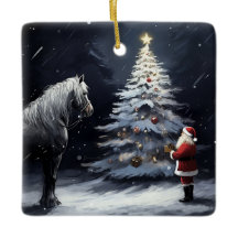 Personlig Vackra Horse och jultomten