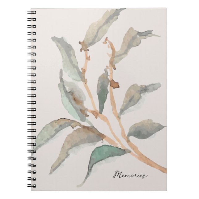 Personlig Vackra minnen botaniska målningar Anteckningsbok (Framsidan)