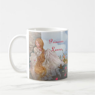 Personlig Vackra prinsessan lägger till ditt namn Kaffemugg