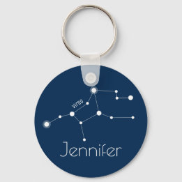 Personlig Våg Zodiac Constellation Nyckelring