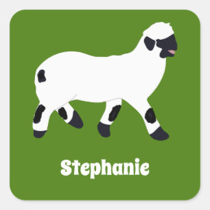 Personlig Valais Blacknose Får Fyrkantigt Klistermärke