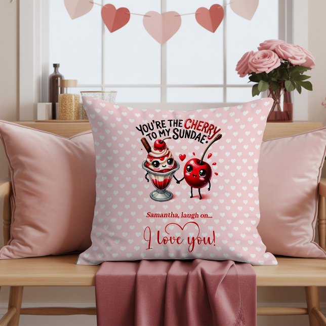 Personlig valentin kudde mat humor (Personalized Valentine Pillow Food Humor)