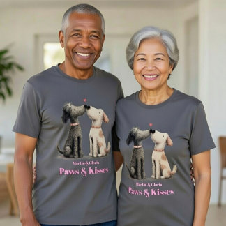 Personlig valentinaskjorta för hund – tassar och k t shirt