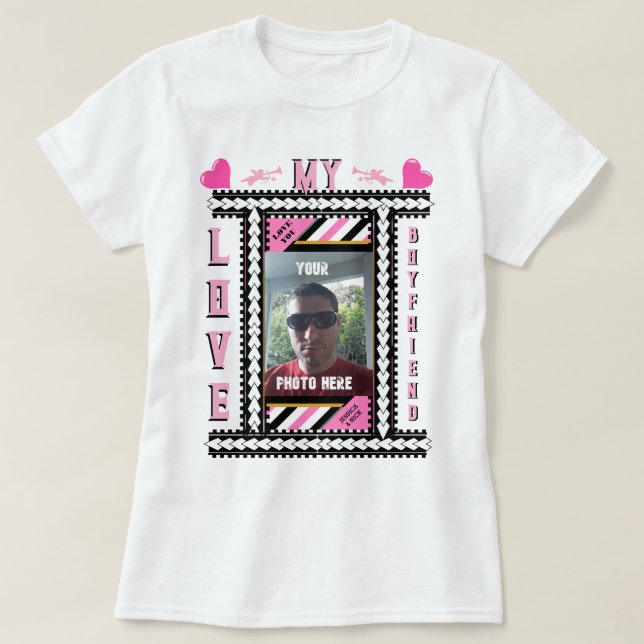 Personlig Valentindagen Kärlek T Shirt (Design framsida)