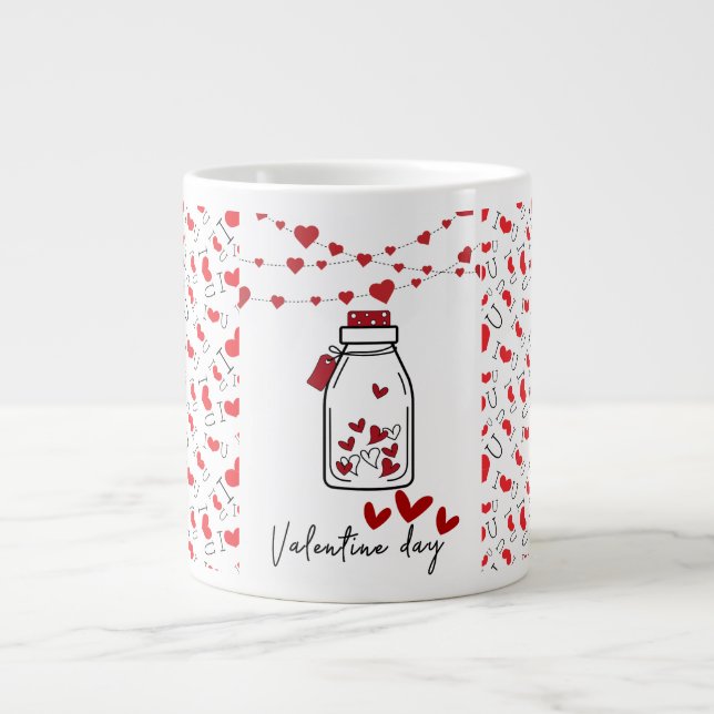 Personlig Valentindagen Mugg | Romantic Gift Jumbo Mugg (Framsidan)