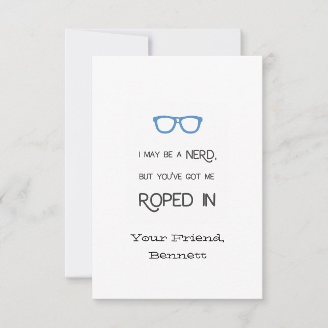 Personlig Valentine for Nerds Ropes (Framsida)