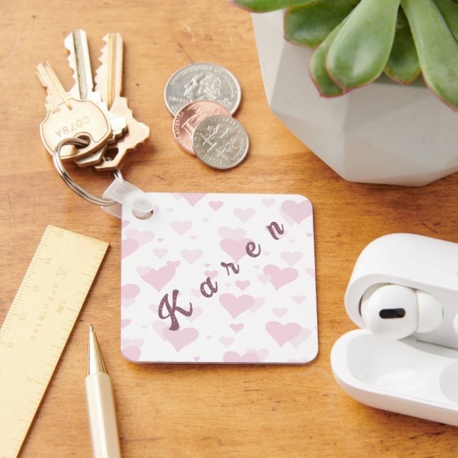 Personlig Valentine Keychain Valentines day Nyckelring (Skrivbord)